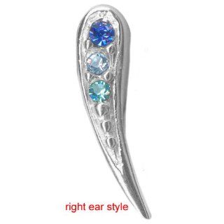 18 gauge  Right Ear Blue Decadence Cartilage Earring Stud Cartilage