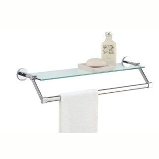 Glass Shelf with Towel Bar   Chrome