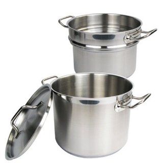Winware Stainless 16 Quart Double Boiler with Cover