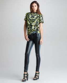 42WD McQ Alexander McQueen Dragonfly Wing Print T Shirt & Faux