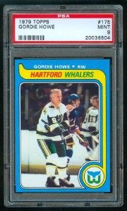 1979 80 Topps Hockey Gordie Howe Hartford Whalers Trading Card 175 PSA