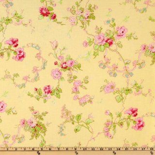 44 Wide Tea Cakes Ribbons & Roses Butter Fabric By The