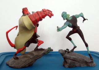 Dark Horse Comics Hellboy Animated Statues Hellboy and Abe Sapien