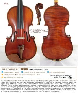 Hellier Strad Master Violin 9596 Best Model 1 PC Back
