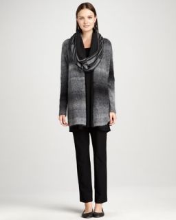 Eileen Fisher Ombre Cardigan, Long Sleeve Wool Tunic, Neck Warmer