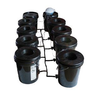 ViagrowTM Black Bucket Deep Water Culture System, 8 pack