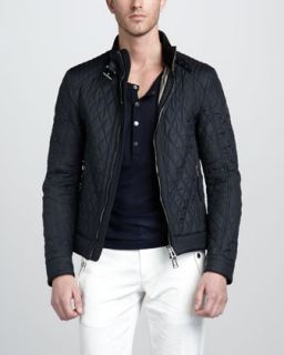 457M Belstaff Brambley Quilted Racer Jacket & Wollaston Moto Henley