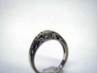18K White Gold Diamond NA Hoku Wedding Band Ring Size 7 A27214 $295