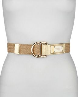  leather belt available in gold natural $ 58 00 michael michael kors