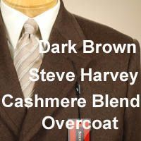 44R Steve Harvey Cashmere Wool Blend Mens Overcoat Topcoat Coat 44