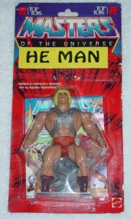 Heman Vintage Top Toys HE MAN figure unused MOC w unpainted armor RARE