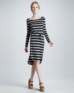 T5QML Ella Moss Astoria Striped Drawstring Dress