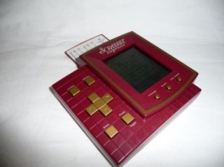 RARE Scrabble Express Electronic Handheld Hasbro Game 4 Games 9 Levels