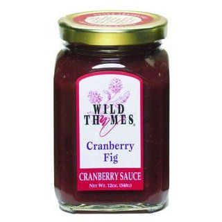 Wild Thymes Cranberry Fig Cranberry Sauce, 12 Ounce Bottles (Pack of 4