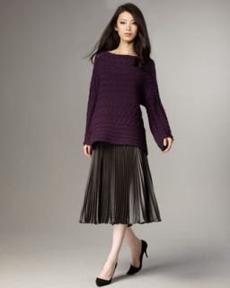 Tracy Reese Mid Calf Pleated Skirt   