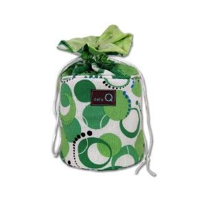 Della Q Pippa Honeydew Green Knitting Project Yarn Dispenser Bag