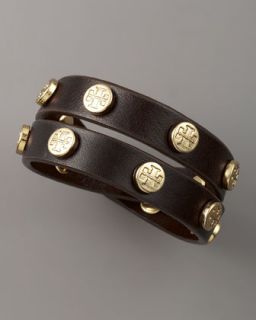  available in brown $ 95 00 tory burch logo studded bracelet brown