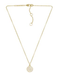 pave concave pendant necklace golden $ 95