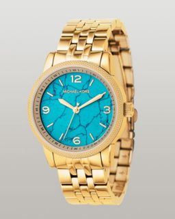 Michael Kors Turquoise Round Watch   