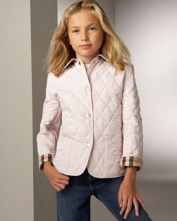 Burberry Quilted Jacket, Frosted Pink   