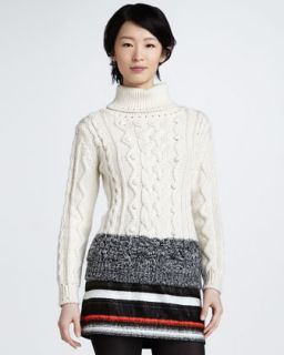 Vince Cable Stripe Knit Sweater   
