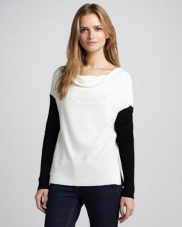 in CASHMERE Slit Sleeve Cashmere Sweater   