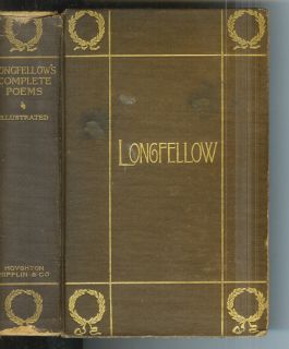 Complete Poetical Works of Henry Wadsworth Longfellow 1902 RARE