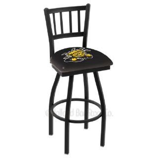 30 Wichita State Bar Stool   Swivel with Black Ring and