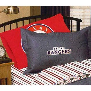 Texas Rangers Pillow Sham Denim Embroidered Home