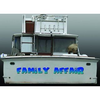 Boat Name Family Affair  vinyl decal sticker ANY Color, ANY Size, ANY
