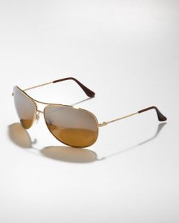 Golden Aviator Sunglasses  