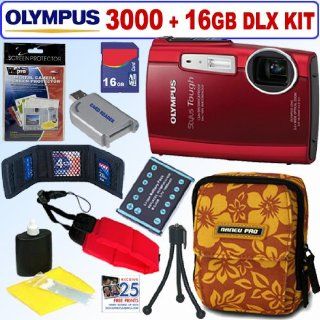 Olympus Stylus Tough 3000 12 MP Digital Camera (Red