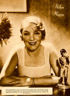 1933 Rotogravure Helen Hayes Night Flight Portrait Actress Movie Film