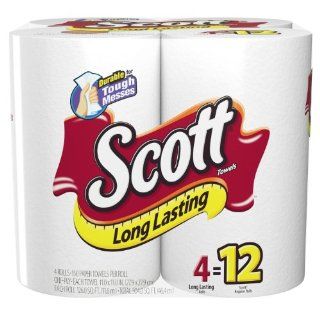 Scott Paper Towels, Long Lasting Rolls 4 Pack (Pack of 4