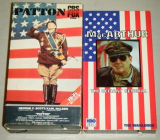 MacArthur Defiant General HBO Video 1981 Patton CBS Fox 1986 VHS Movie