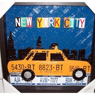 Aaron Foster License Plate Wall Art  New York City Taxi