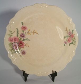 Vintage Homer Laughlin Virginia Rose Dinner Plate Cream Floral 1940s