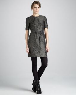 Burberry London Short Sleeve Jacquard Dress   