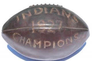 RARE Hominy Indians 1927 Champions Leather Football