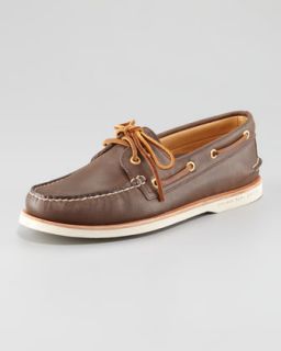 N1WHA Sperry Top Sider Gold Cup Authentic Original Boat Shoe, Brown