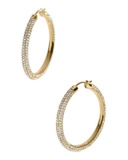  available in gold $ 145 00 michael kors pave hoop earrings golden