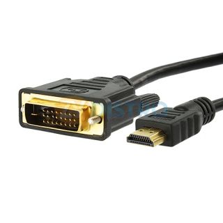 15ft Gold 24 1 DVI D Male to Male HDMI Cable for HDTV HD