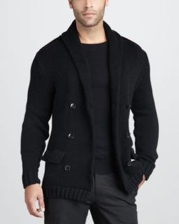 434J Ralph Lauren Black Label Double Breasted Sweater Jacket & Cotton