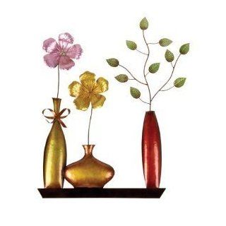  Wall Art Sculpture Flower Vase Home Decor 29h, 23w