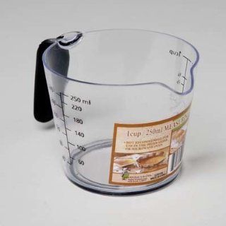 Plastic Measuring Cup With Soft Grip Handle   Case Pack 48
