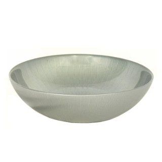 Grehom Recycled Glass Salad Bowl   Grey; Hand made