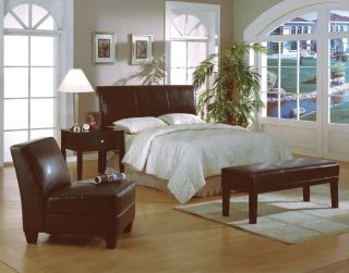 King Size Leather Headboard Only Espresso Color