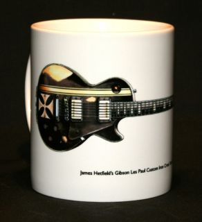 Guitar Mug James Hetfields Gibson Les Paul Iron Cross Illustration