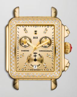 Michele Rose Gold Deco Day Diamond Watch Head & Two Tone Bracelet