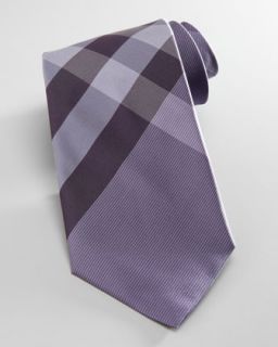 Burberry Exploded Check Tie, Purple   